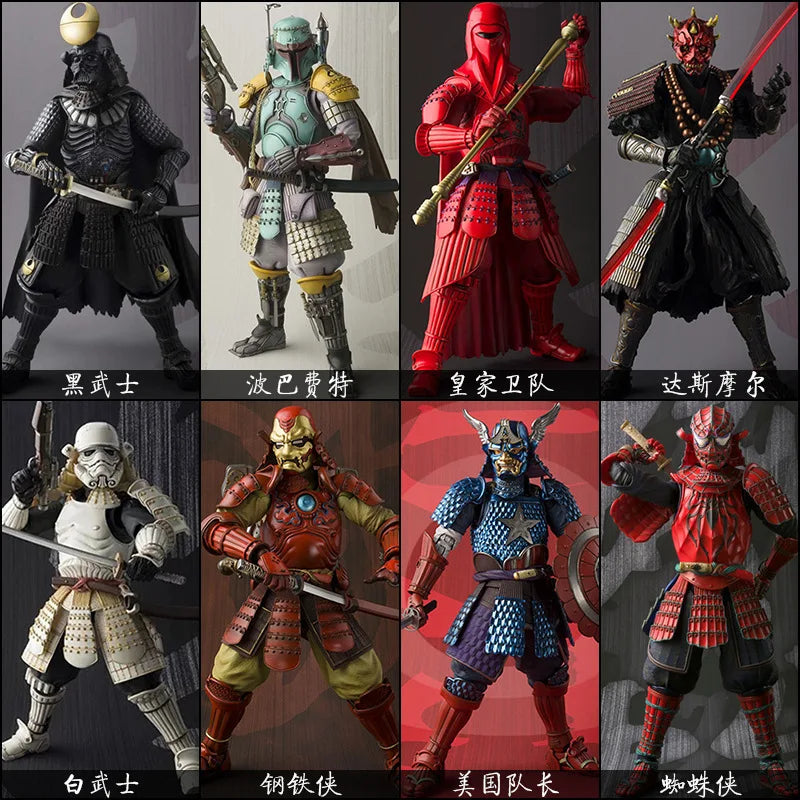 7 Inch Star Wars Series Figure Stormtrooper Samurai Taisho Darth Maul Vader Boba Fett Yumiashigaru Action Figure Model Toys Gift