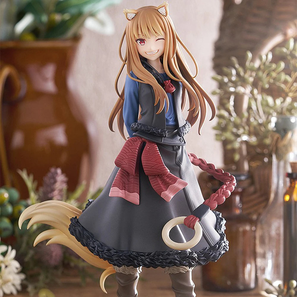 Aixlan Spice and Wolf Figur Holo Wink 17 cm Wolf Tail Girl PVC Actionfigur Amine Geburtstagsgeschenk Sammlerfigur
