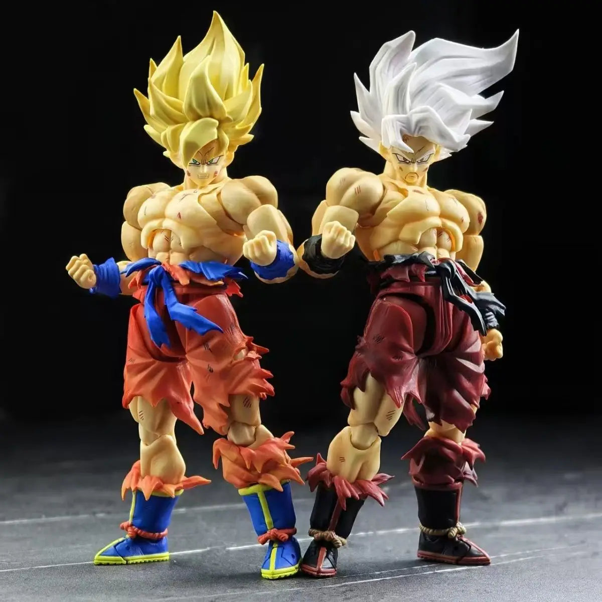 New N&T Stutio Dragon Ball Super Saiyan Goku 3.0 Body Action Figure SHF War Damaged Son Goku Weekly Color Figures Collection Toy
