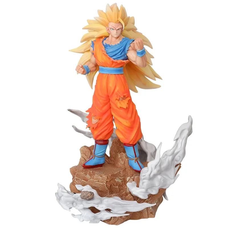36cm Dragon Ball Anime Figure Son Goku Vegeta IV Figure Super Saiyan 3 Super Big Figures Saiyan  PVC Model Collection Gift Toys