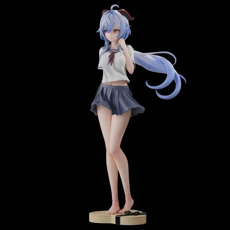 Jk Outfit Ganyu Confession Style 2d Beautiful Girl Figure Model - Genshin Impact Anime Game Desktop Pc Case Decoration Toy Gift