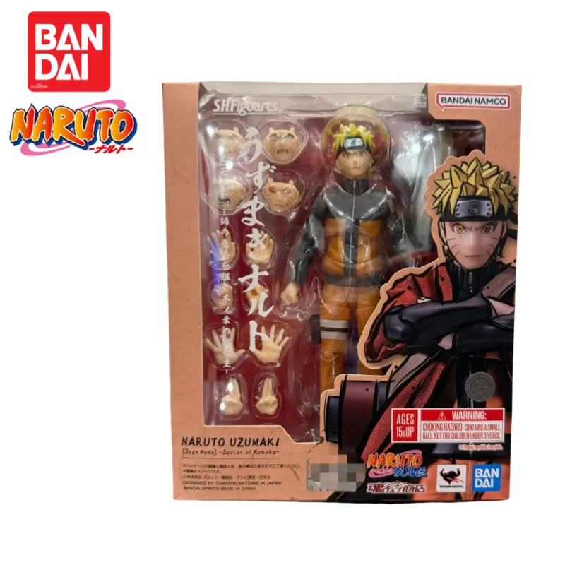 In Stock Original 100%genuine Bandai Naruto S H Figuarts Uzumaki Naruto Anime Merchandise Action Figure Model Figurine Ornaments