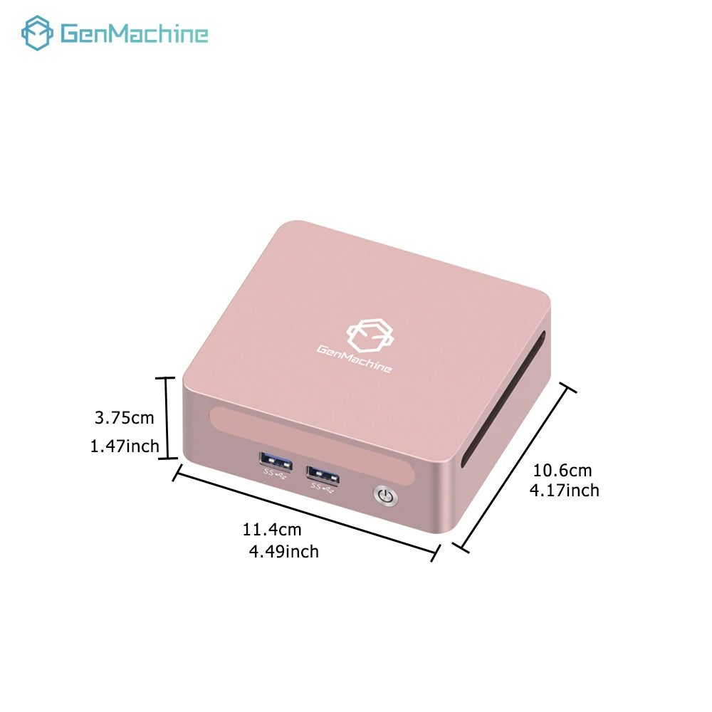 GenMachine Ryzen PRO 6800H MINI PC Windows 11 8C/16T 3.2Ghz LPDDR5 6400Mhz 24G RAM 256G ROM WIFI6 BT5.2 Diy Gaming Computer