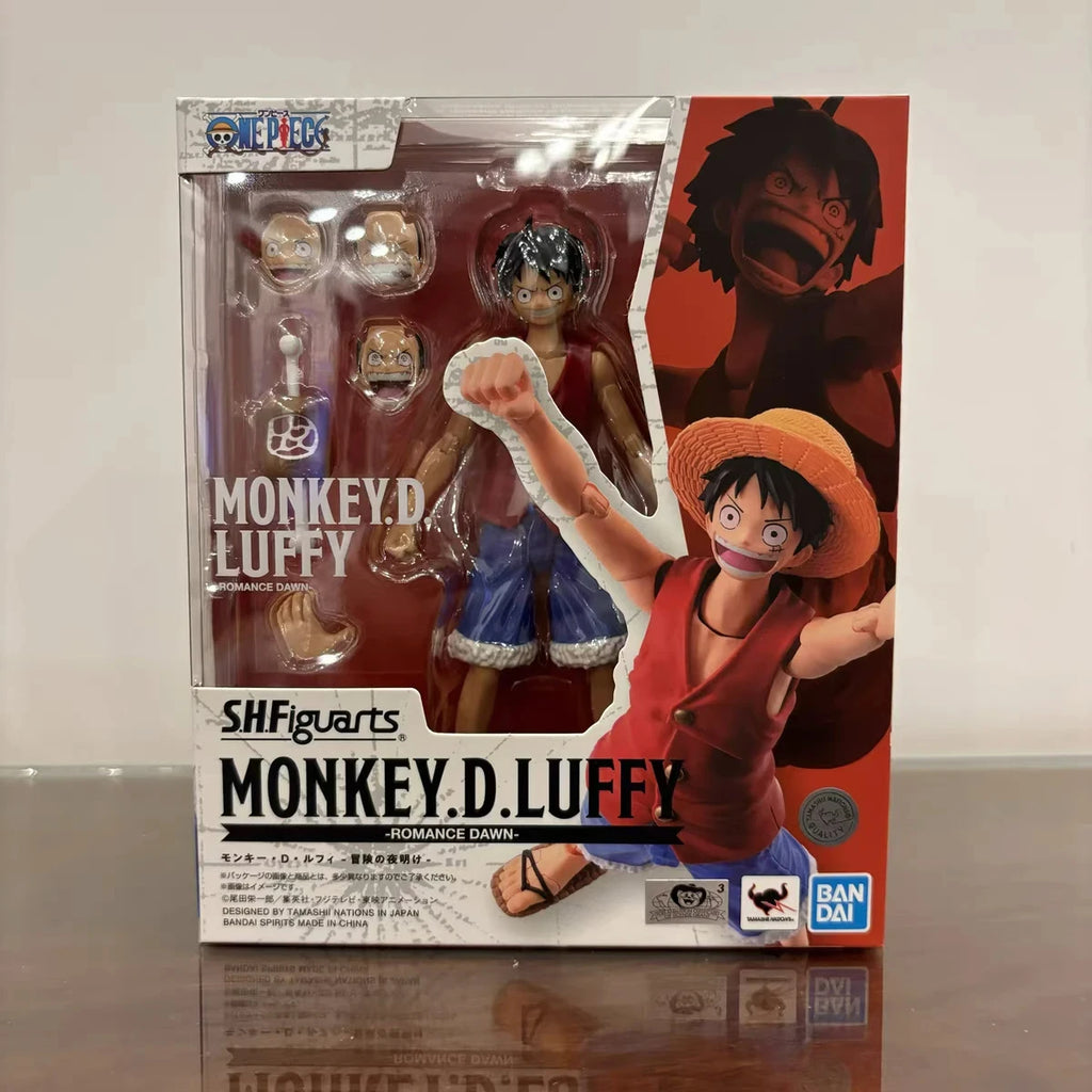 New 100% Original Bandai Sh Figuarts Shf One Piece Monkey D Luffy Romance Dawn Action Figures Anime Model Toys Figura Collection