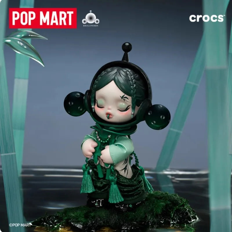 2025 New Product POPMART Original Genuine SKULLPANDA  CROCS OOTD Blind Box Anime Action Cute Little Bear Biscuit Toy