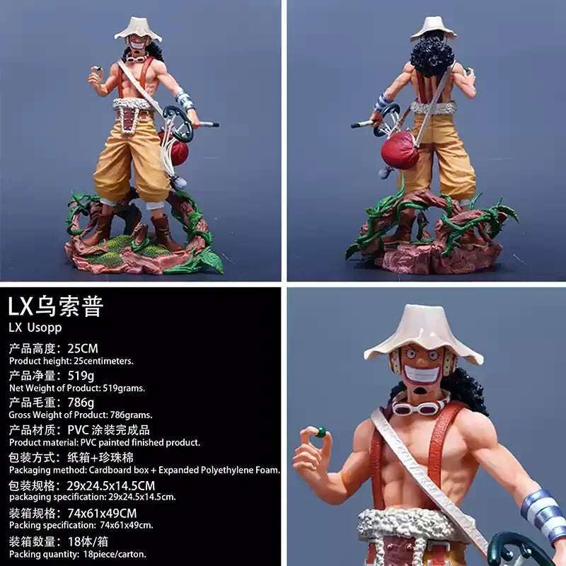 25cm Anime One Piece Action Figure Usopp Two Years Later Pvc Collectible Doll One Piece Usopp Figures Model Toy Gift For Fans