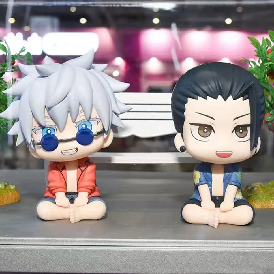 Anime Cute Fushiguro Toji Jujutsu Kaisen Figure Gojo Satoru Action Figure Q Version Doll Geto Suguru Statue 10cm PVC Model Toys