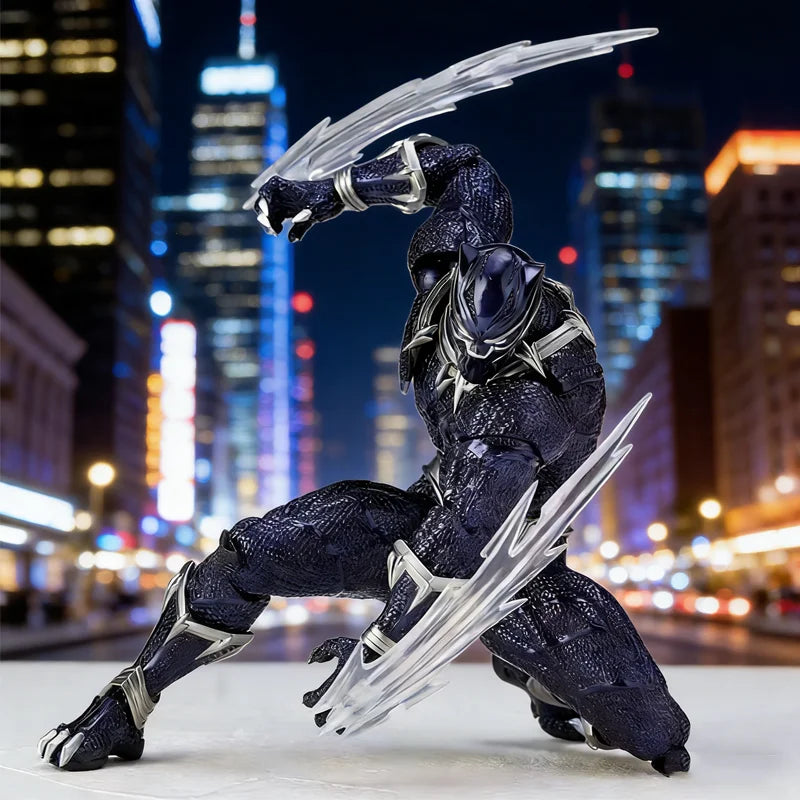 【New Version】3.0 Black Panther Anime Articulated Action Figure - Desktop Decoration Ornament Birthday Gift For Boys Scene Prop