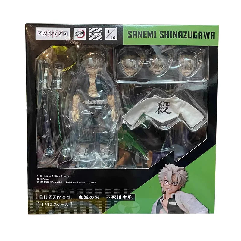 ANIPLEX BUZZmod. Demon Slayer Kimetsu No Yaiba SANEMI SHINAZUGAWA 1/12 Anime Doll Collection Ornaments Decoration Toy Model Gift