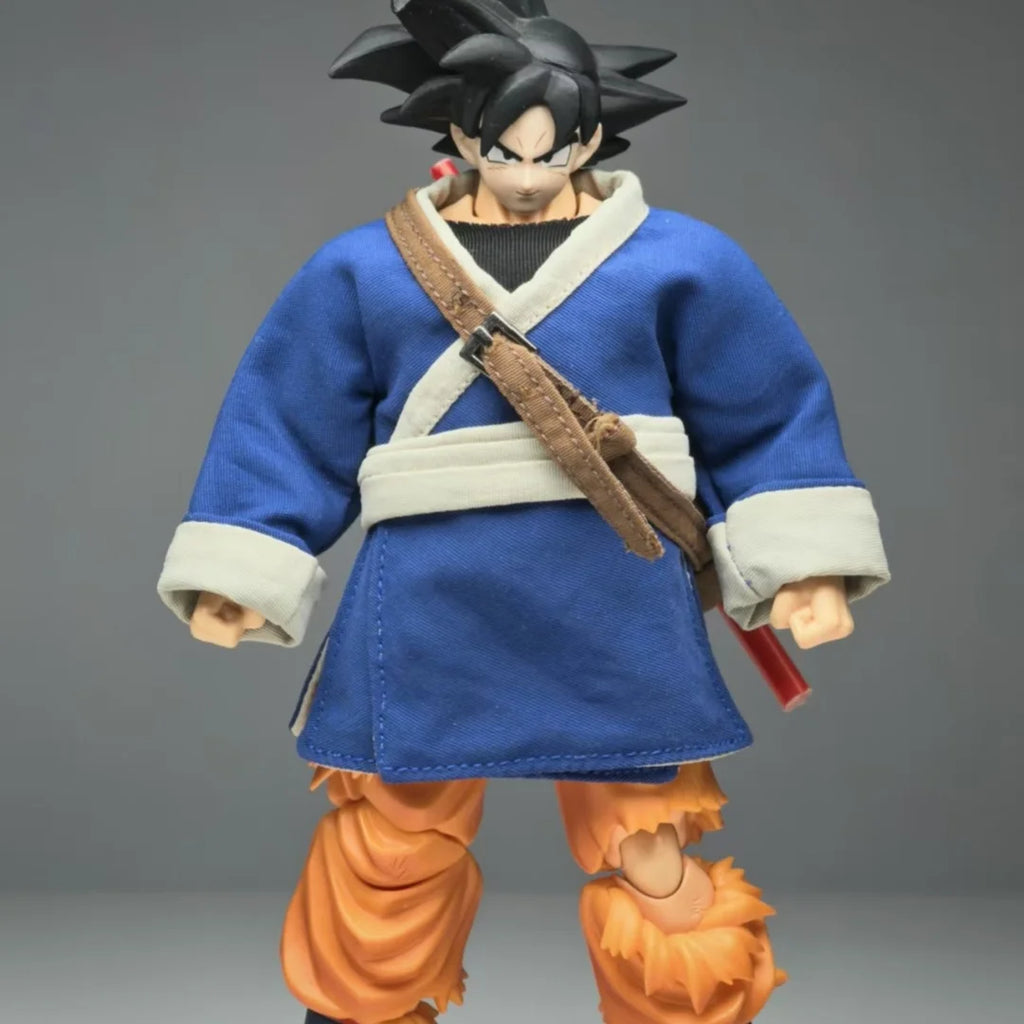DRAGON BALL Shf Anime Handmade Son Goku Cloak Martial arts attire crossbody bag Built In Iron Wire Is Suitable for 1/12 Toy