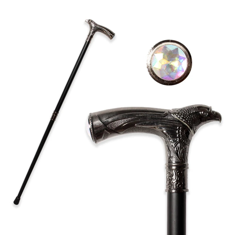 10 Colors Eagle-Head With Transparent Diamond Man Luxury Fashion Walking Stick Women Decorative Elegant Walking Canes