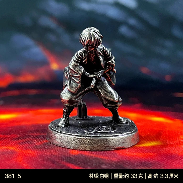 1pc Anime Slayer Gk Soldier Models Copper Vintage Style Miniatures Ornament for Decoration Collection Crafts
