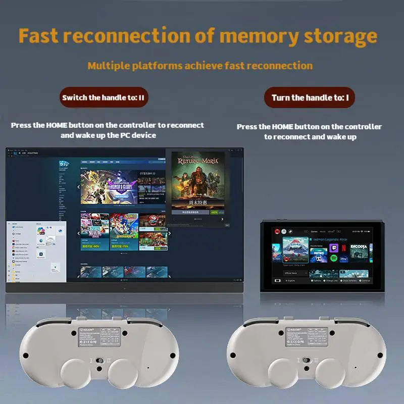 AOLION Wireless Bluetooth Gamepad Controller Hall Joystick for Windows Android mac iOS Nintendo Switch 2/1 Steam Somatosensory