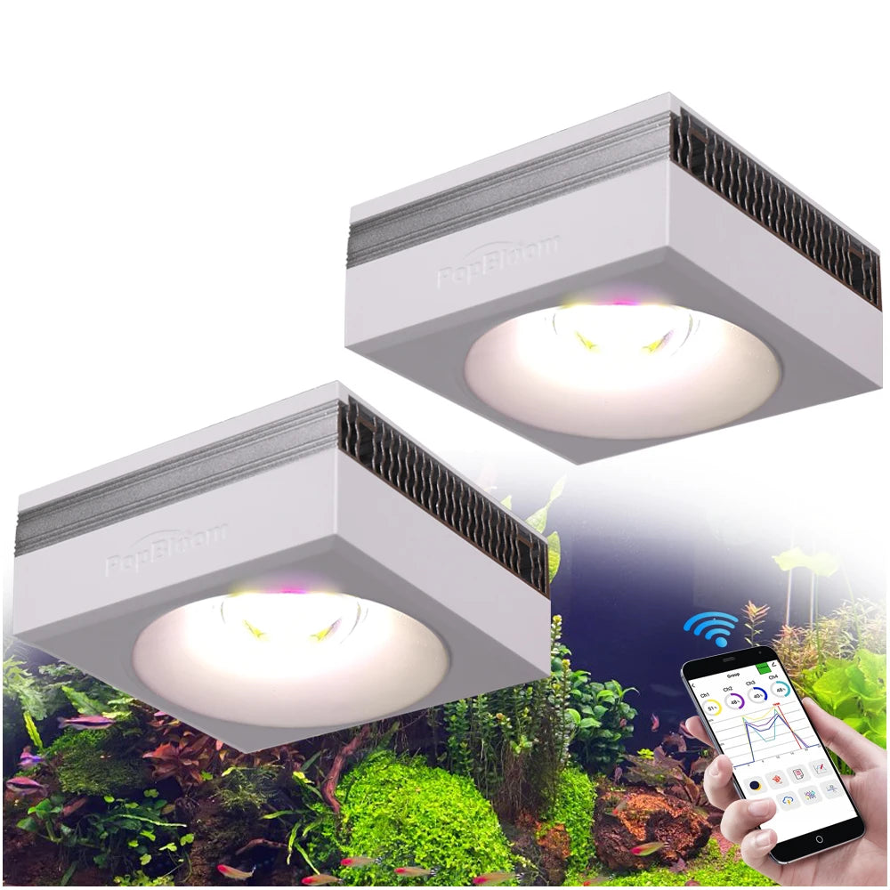 PopBloom-WiFi Aquarium Plants Light, Professional LED Aquarium Lamp for Aquarium,Planted Fish Tanks,Aquatic Plants Lighting