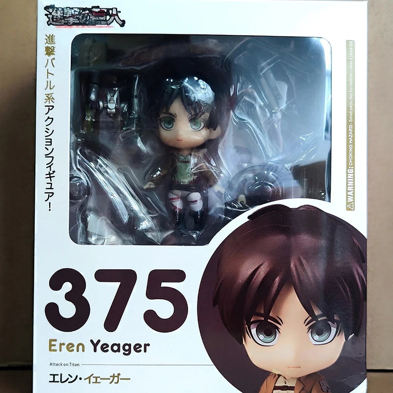 Anime Q Version Figure Attack On Titan 1123# Hange Zoe 2000# Eren Jaeger Mikasa Ackerman Action Model Desktop Doll Ornament Gift
