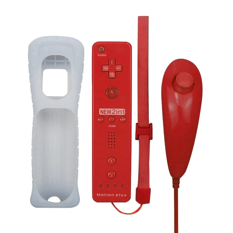 2 in 1 Wireless Remote Compatiable with  Wii U Joystick Gamepad Controller Set Motion Plus  Video Game for Wii Accessories