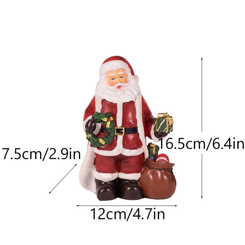 Harz Weihnachtsschmuck Statue Weihnachtsskulpturen Wohnzimmer Wohnkultur Büro Schreibtisch Dekoration Weihnachtsmann Drop Shipping