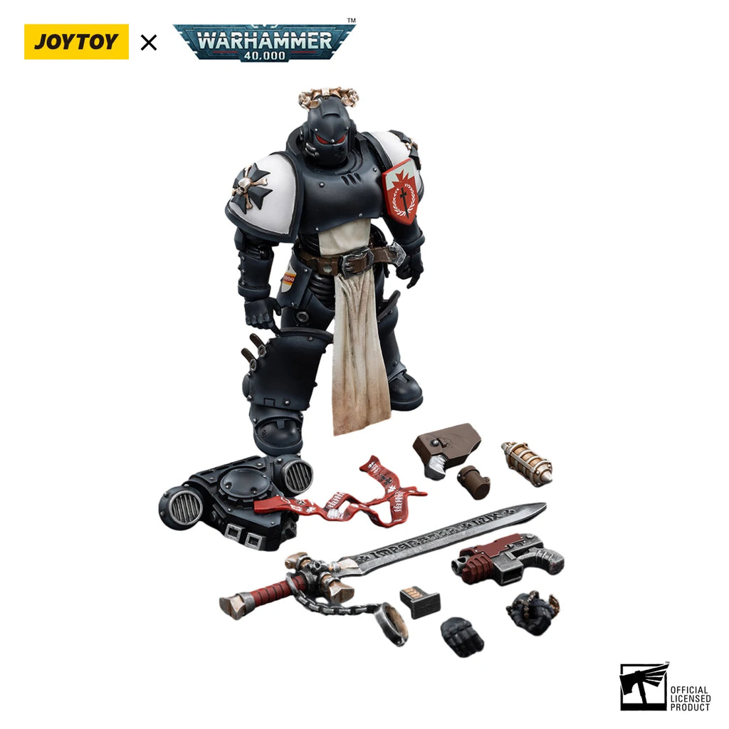 [НАЛИЧНОСТ] JOYTOY Warhammer 40K 1/18 Екшън фигурка Black Templars The Emperors Champion Rolantus Аниме фигурки Играчки Модел