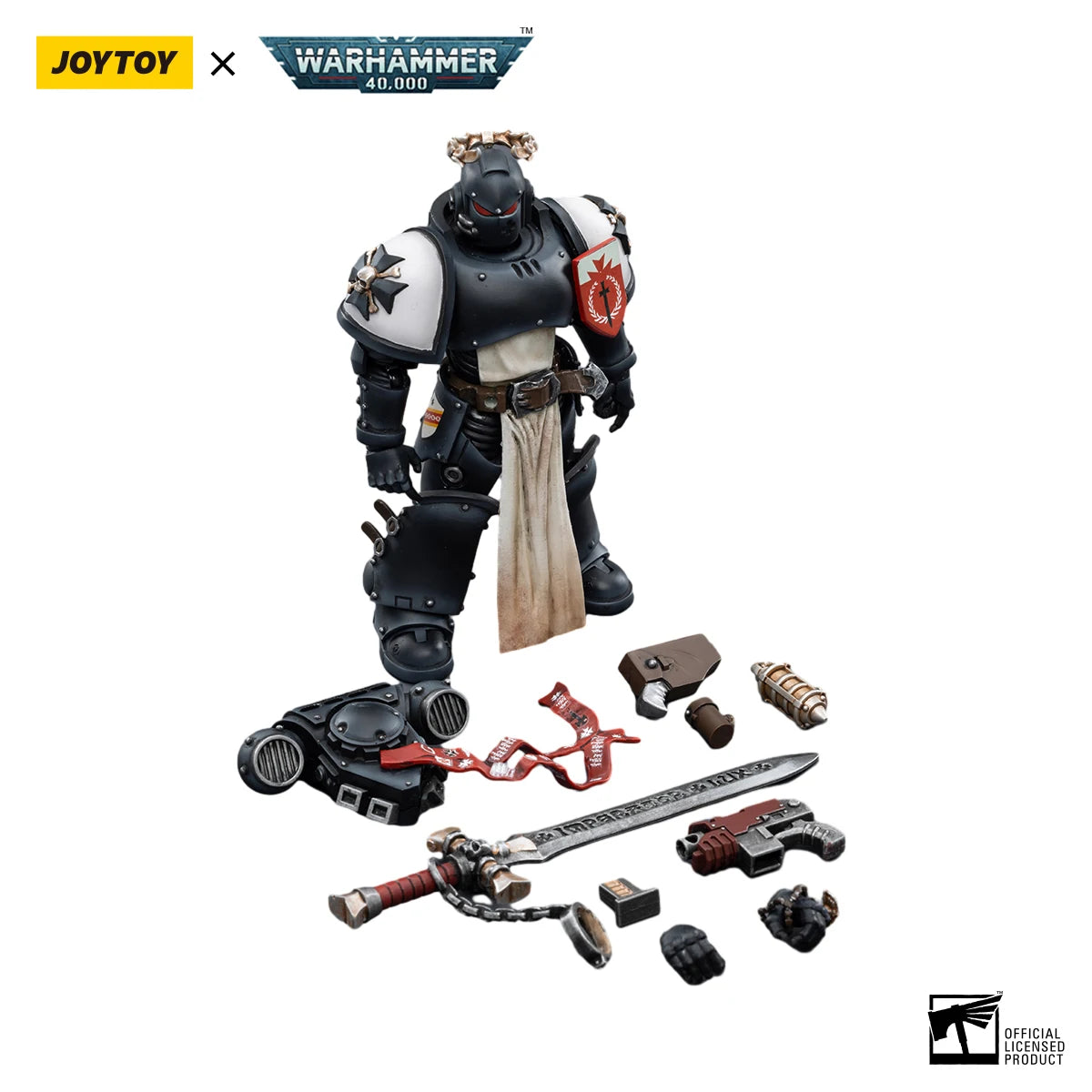 [НАЛИЧНОСТ] JOYTOY Warhammer 40K 1/18 Екшън фигурка Black Templars The Emperors Champion Rolantus Аниме фигурки Играчки Модел