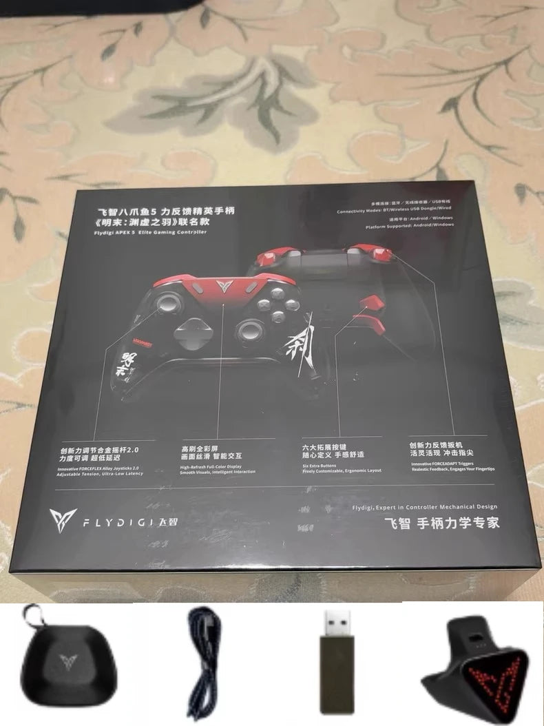 Salesl Flydigi  Apex 5 WUCHANG  Fallen Feathers  Limited 3-Mode Game Controller RGB Light Strip Color Interactive Display PC NS