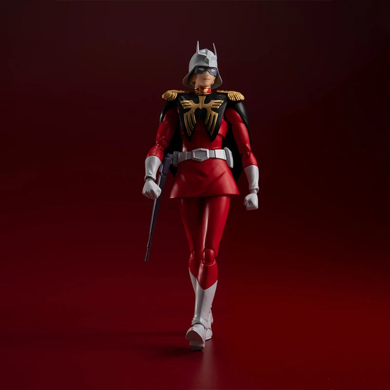 In Stock Genuine Bandai Mobile Suit Gundam Model Kit SHF Char Aznable Anime Action Figure Collection Finished Model Toys Gifts