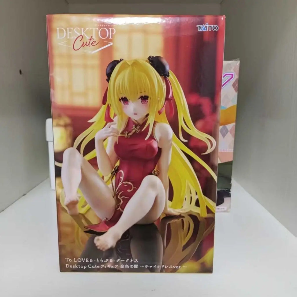In Stock Original TAITO Desktop Cute To LOVEru Darkness Konjiki No Yami Chinese Dress Ver. Action Figure Model Decoration Gift