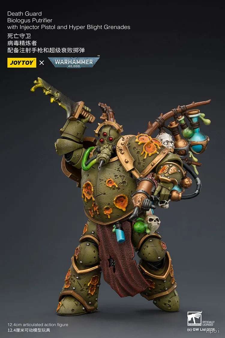【Pre-sale】1/18 JOYTOY Warhammer 40K Death Guard Biologus Putrifier Action Figure Model