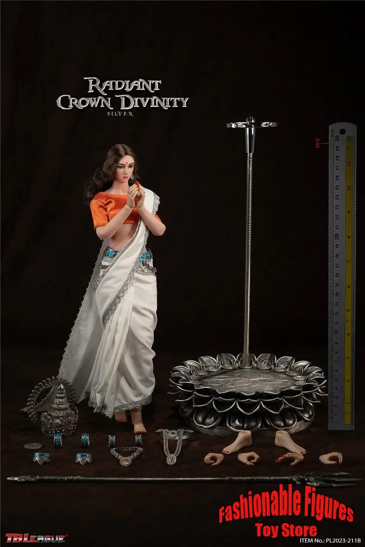TBLeague 1/6 Female Soldier Sacred Parvati Goddess Radiant Crown Divinity Doll Full Set 12Inch Action Figure Body Toy