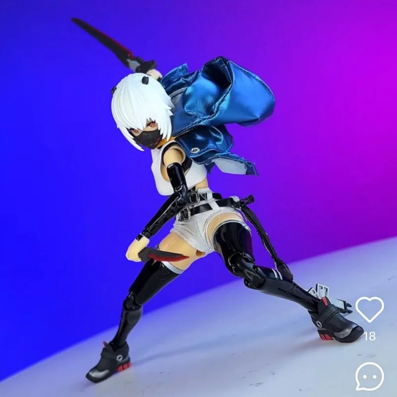 In stock Dark Hornet Armed Battle Angel 1/12 Scale Aba-002 Collectible Figure Mobile Suit Girl Soldier Anime Figure Model Toy