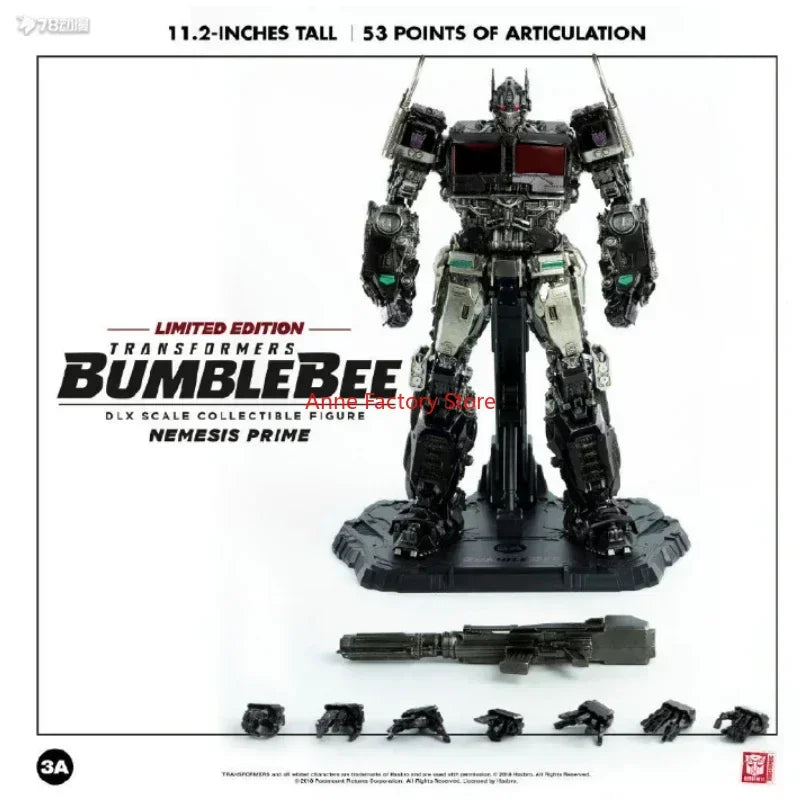 In Stock New Original Threezero 3A DLX Transformation Nemesis Prime Limited Edition 11.2inches/28.5cm  Action Figure Toy