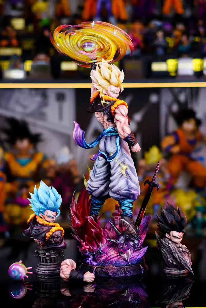 JT Studio 45cm Dragon Ball Z Gogeta Anime Figures Clouds Rising Gogeta Figure PVC Statue Collection Model Room Decor Gifts Toys