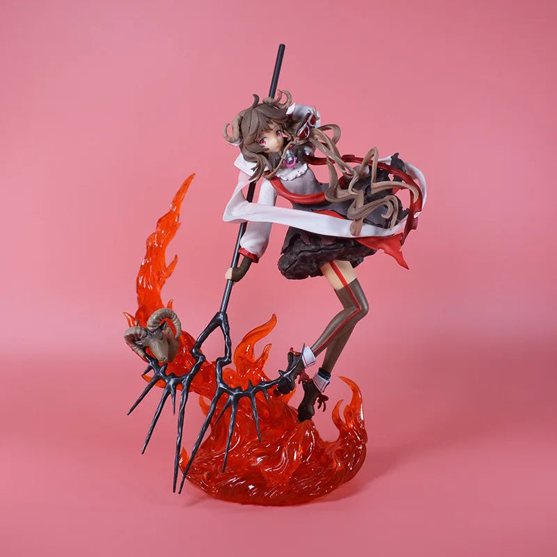 Anime Figure Arknights 26cm Myethos Eyjafjalla Game Eyjafjalla Sheep Action Figure Collection Model Toys With Light Ornament