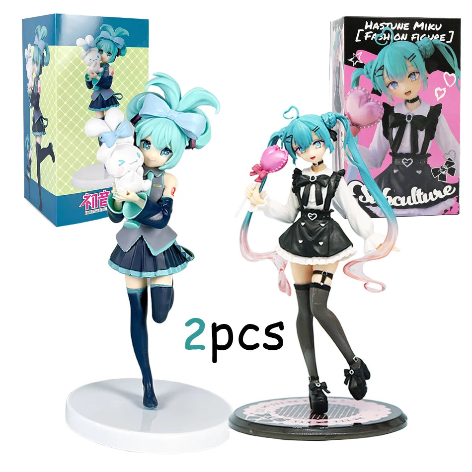 Anime Hatsune Miku Figure 12-22CM Virtual Singer Manga Statue Kawaii Model Toy for Computer Desk Cake Decoration Gift