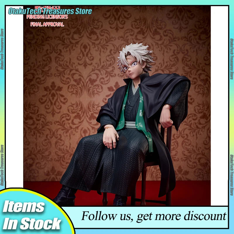 Demon Slayer Shinazugawa Sanemi 16cm Action Figures Model Iguro Obanai Anime Peripheral Collection Decoration Birthday Xmas Gift