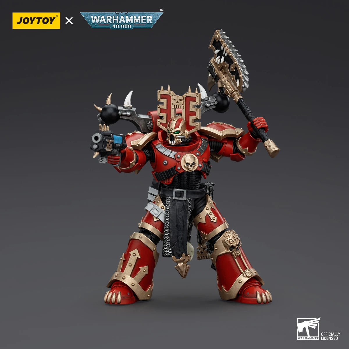 JOYTOY Warhammer 40k World Eaters Khorne Berzerker 4 Action Figures Original Collection Doll Decoration Gift Garage Model