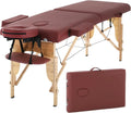Massagetisch, Massagebett, Spa-Bett, 185 cm lang, tragbar, 2-fach klappbar, mit Tragetasche