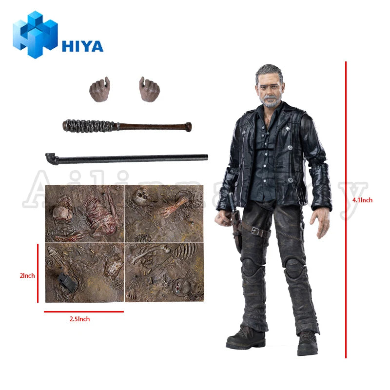 HIYA 1/18 4inch Action Figure Exquisite Mini Series The Walking Dead Dead City Negan Anime For Gift