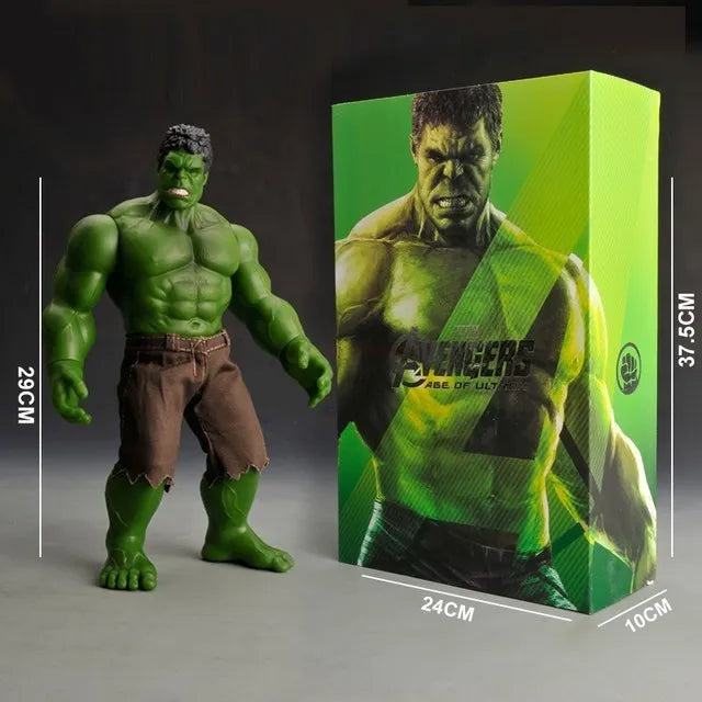 28/42cm Marvel Hulk Action Figures Anime Characters Desktop Ornaments Large Hulk Doll Model Boy Collection Toys Birthday Gift