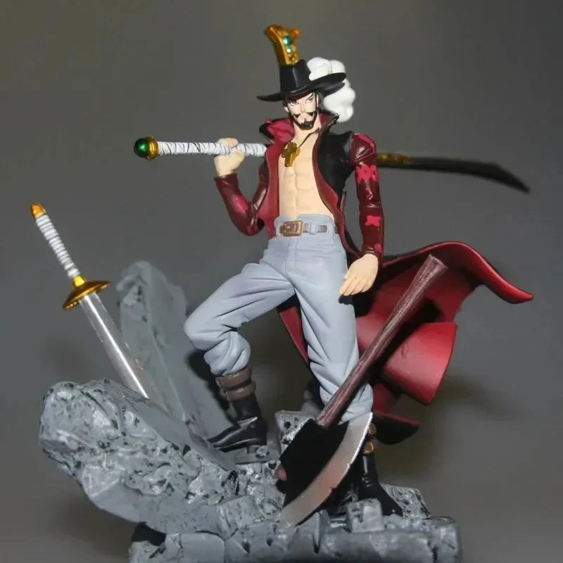 15CM ONE PIECE Anime Figures Eagle eye Dracule Mihawk Figure Top War PVC Action Figure Model Toys Ornaments Doll Fans Gifts