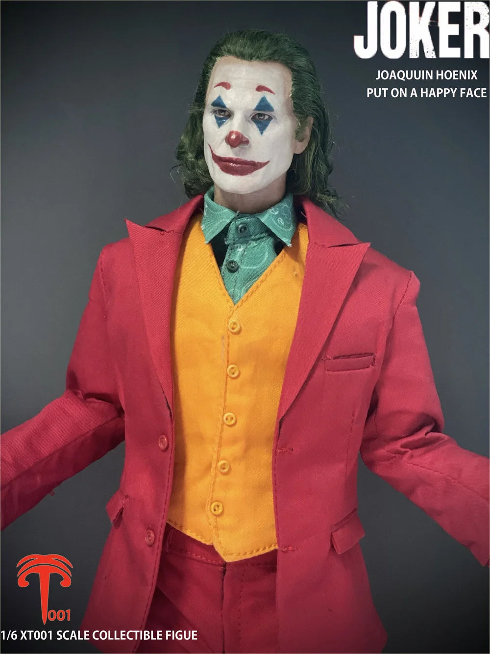 XT001 1/6 Male Figure Joaquin Phoenix Joker Full Set Moveable Action Figure Head Sculpture Hair Transplant Model Gift For Fans