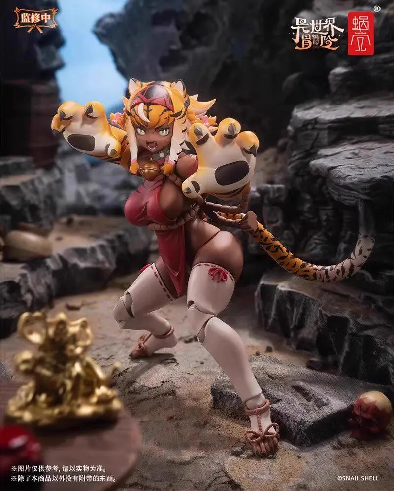 In Stock Original Snail Shell RPG-04 Garu Tiger girl Movability Model Toys 1/12 Beautiful Girl Model