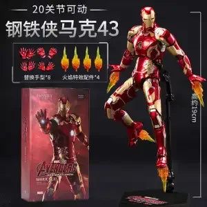 Marvel MK38MK33MK35 Iron Man Moveable Model Toy Non-Luminous Collectible Figure Birthday Gift For Boys Action Figure Collectible