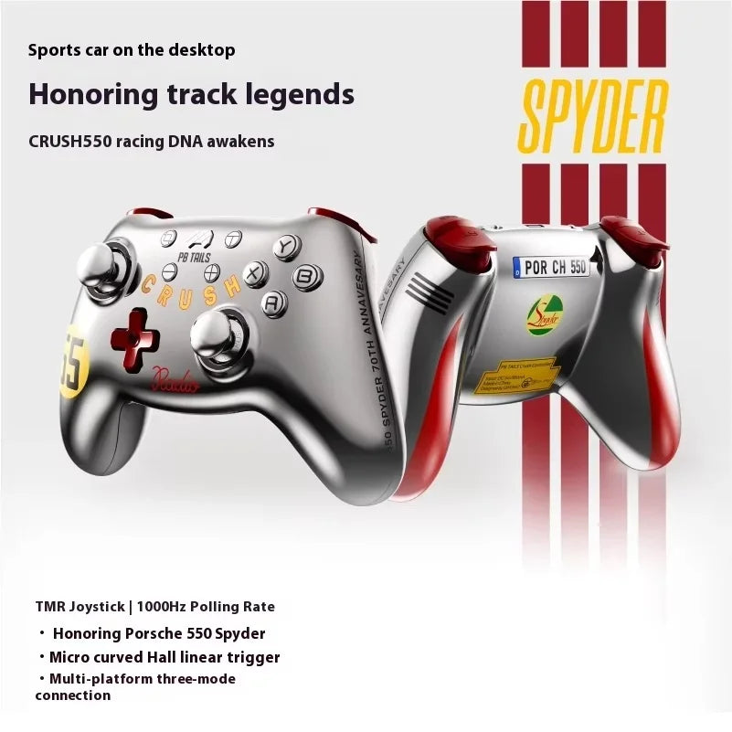 PB TAILS Crush550 Wireless Game Controller TMR Joystick Hall Trigger RGB 1000hz Gamepad Magcase Turbo Mode For PC Steam Gift