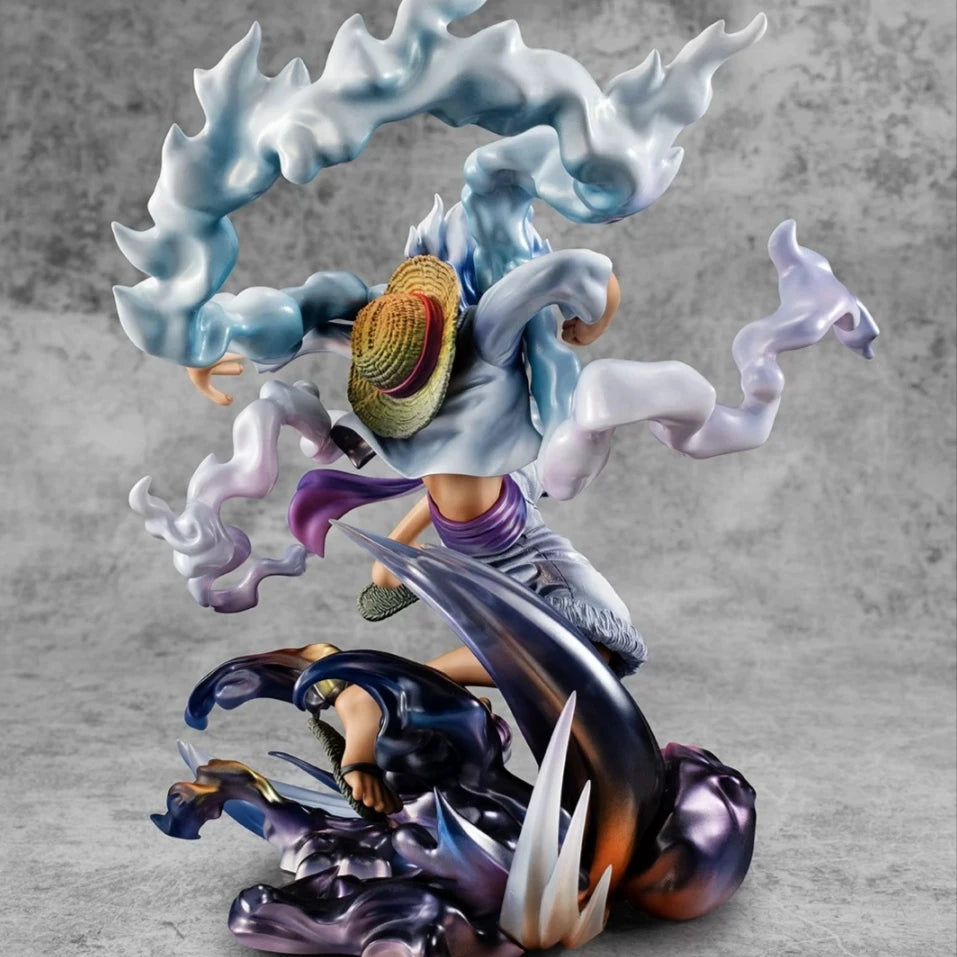 One Piece Lffy Anime Figur Gear 5 Luffy Action Figur Sonnengott Nika Luffy Statue PVC Statue Modell Puppensammlung Spielzeug Geschenke