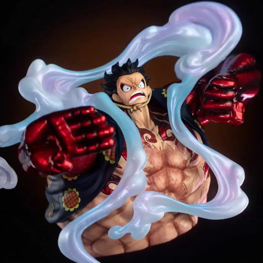 Anime One Piece Monkey D. Luffy Gear Fourth Battle Ver. GK PVC Actionfigur, 38 cm