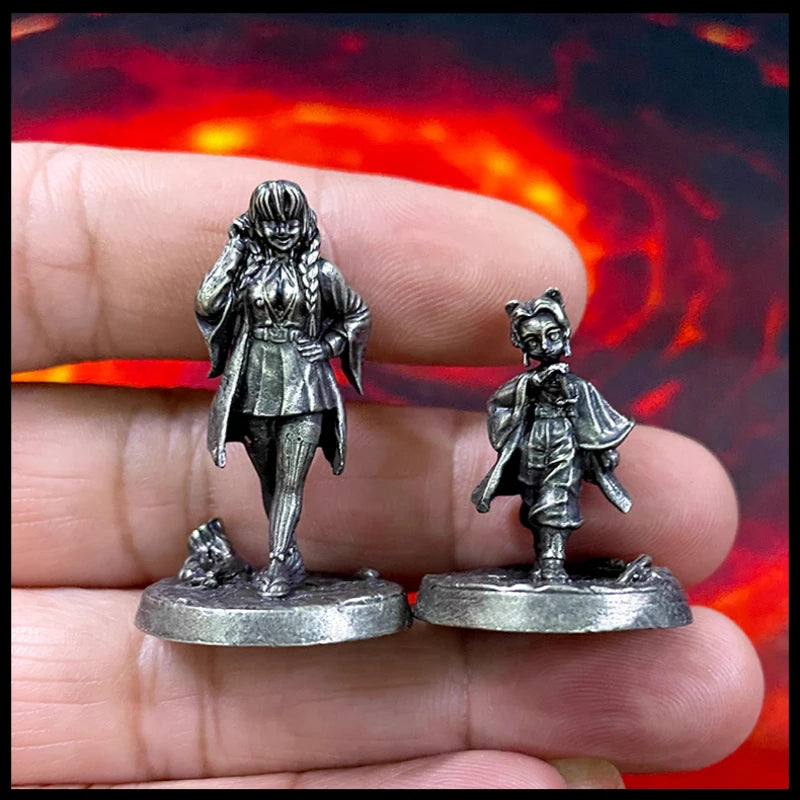 1pc Anime Slayer Gk Soldier Models Copper Vintage Style Miniatures Ornament for Decoration Collection Crafts