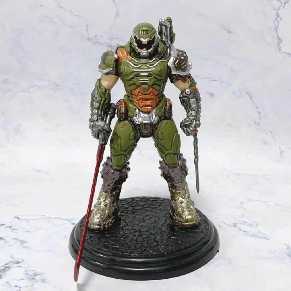 21CM Doom Slayer Eternal Action Figure Collection Model Statue Anime Destroy Hunter Akam  Figurine Desktop Ornament Pvc Toy Gift