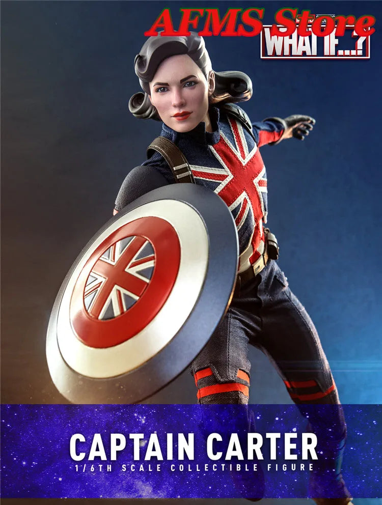 Original Hot Toys TMS059 1/6 Scale Collectible Figure Captain Carter Full Set  12Inch Women Soldier Action Figures Model Toys