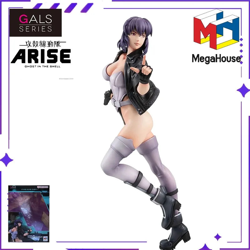MegaHouse Original Authentic GALS Series Ghost in The Shell: Stand Alone Complex Kusanagi Motoko Doll Model Handmade Toy Gift
