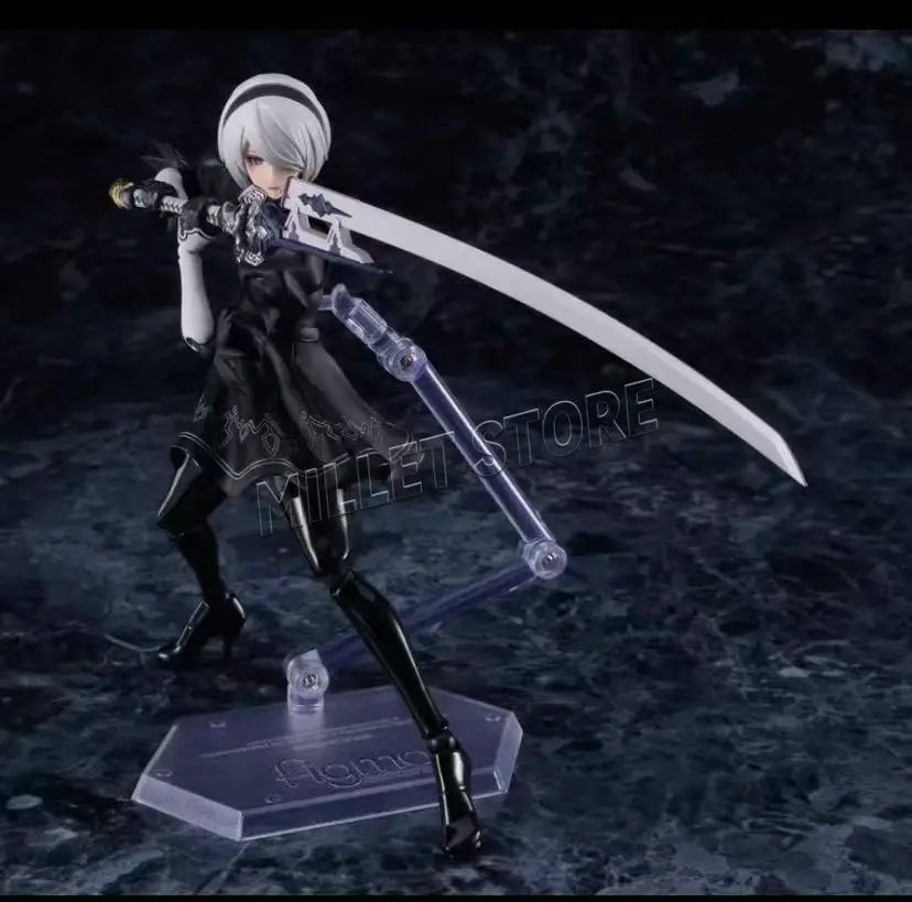 In Stock MAX Factory Original Box FIGMA 643 2B YORHA NO.2 TYPE B Action Figure Model Toy Gift for Kid Foam Box Packaging